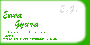emma gyura business card